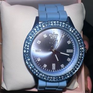 Juicy couture blue rhinestone watch